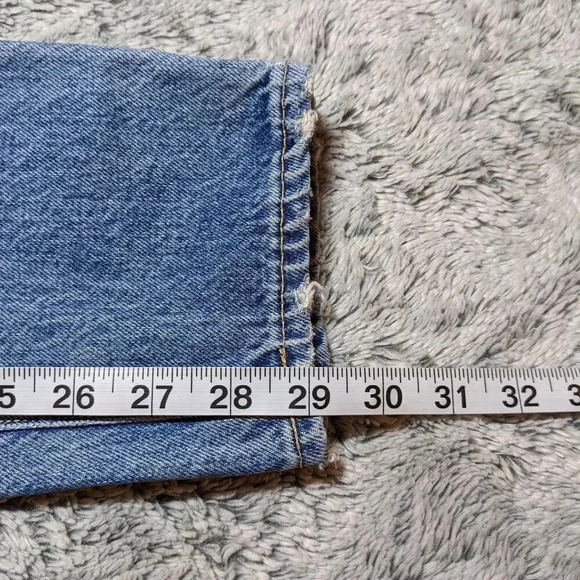 SLVRLAKE Roxy Jeans After The Storm Mid Rise Slim Ripped Cotton Blue Size 29 - Picture 12 of 13